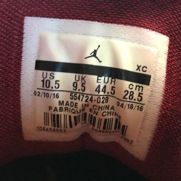 Nike Air Jordan 1 Retro Mid Black/Red 2015 554724-028 Men’s Size 10.5 - Picture 11 of 12